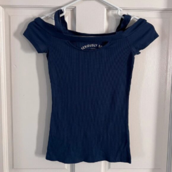 Aeropostale seriously soft on and off the shoulder slim tee - Picture 1 of 5